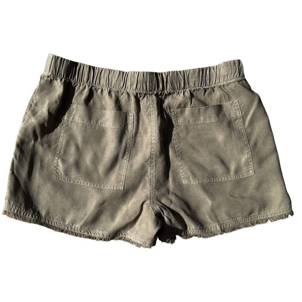 Cloth & Stone Maggie Frayed Hem Shorts Tencel Short in Tan Size Small - Picture 3 of 8
